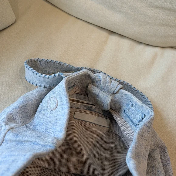 Diane Von Furstenburg Chambray hobo style bag - Picture 5 of 5
